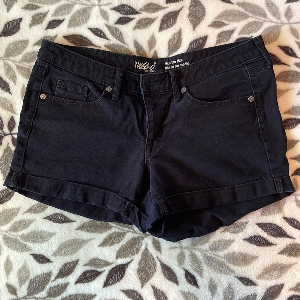 Black Jean Shorts